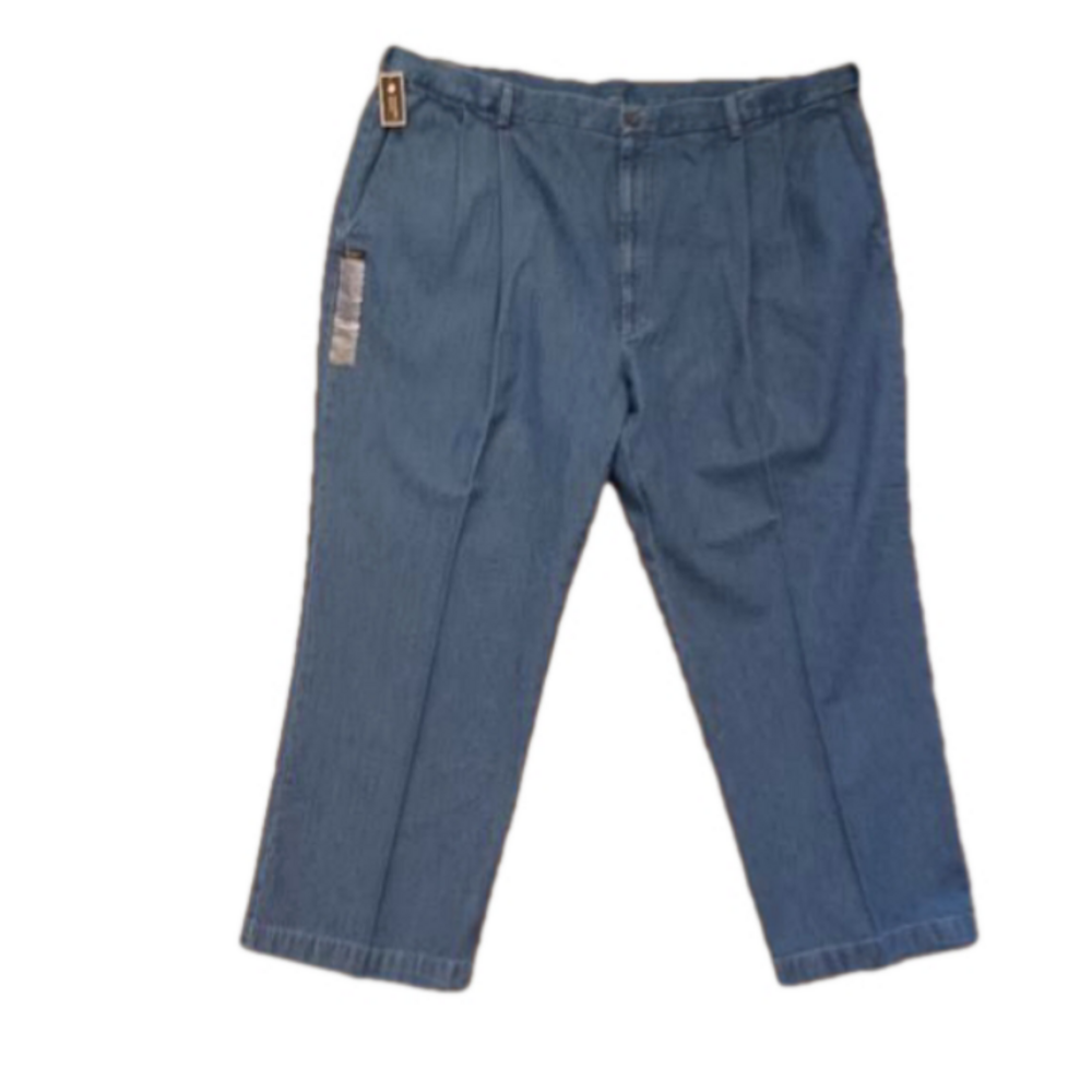 Haggar pleated jeans work to weekend 2 pair for one price mens size 50x30